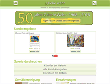 Tablet Screenshot of galerie-wehr.de